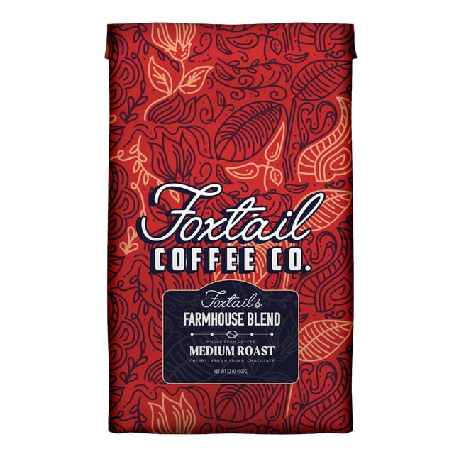 Foxtail's Farmhouse Blend Medium Roast Whole Bean Coffee, 32 oz.