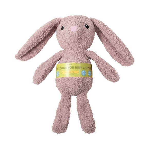Jumbo Plush Bunny Dog Toy with TPR Ball & Rope