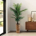 thumbnail image 3 of Artificial 6' Areca Palm Tree in a Handwoven Urn Style Basket, 3 of 4