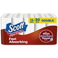thumbnail image 1 of Scott Choose-A-Sheet Double Roll 1-Ply Paper Towels 15 rolls, 100 sheets/roll, 1 of 7