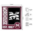 thumbnail image 3 of Logo Brands Morehouse Maroon Tigers 60"x70" Super Plush Blanket, 3 of 6