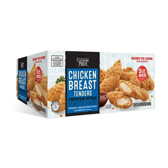 Country Pride Breaded Chicken Breast Tenders, Frozen, 5 lbs.