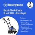 thumbnail image 2 of Westinghouse 18 in. 15 Amp Electric Garden Tiller Cultivator, 2 of 8