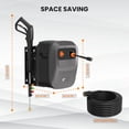 thumbnail image 6 of Giraffe Tools Wall-Mounted Retractable Pressure Washer, 1900 PSI Rated Pressure, with 65 ft Retractable Ordinary Hose, Black Silver, 6 of 6