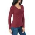 thumbnail image 3 of Member's Mark Women's Long Sleeve V-Neck Tee, 3 of 4