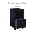 thumbnail image 16 of Hirsh 18" Deep 2-Drawer Mobile Letter Width Vertical File Cabinet, Choose Color, 16 of 22