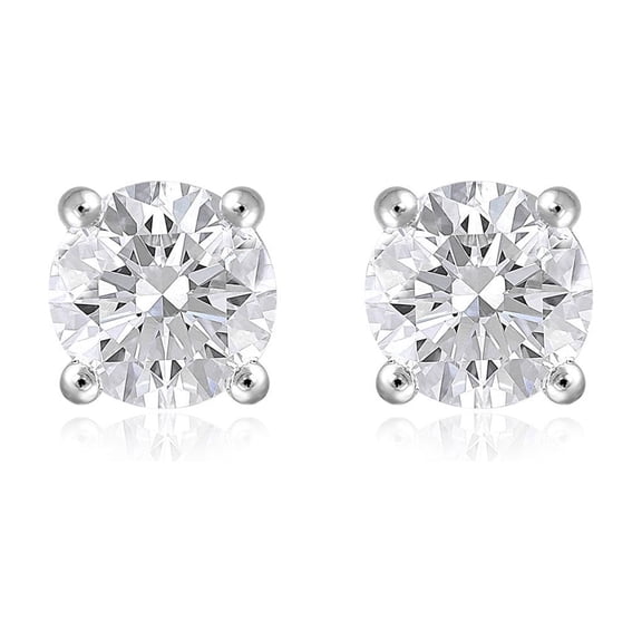 Lab Created Round Cut Diamond Stud Earrings