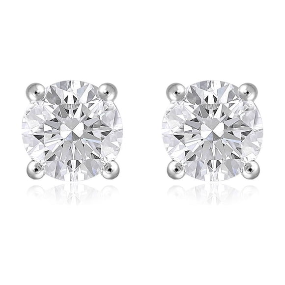 Lab Created Round Cut Diamond Stud Earrings