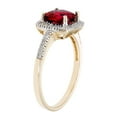 thumbnail image 2 of Cushion Cut Gemstone & 0.18 CT.T.W. Halo Diamond Ring in 14K Gold, 2 of 4