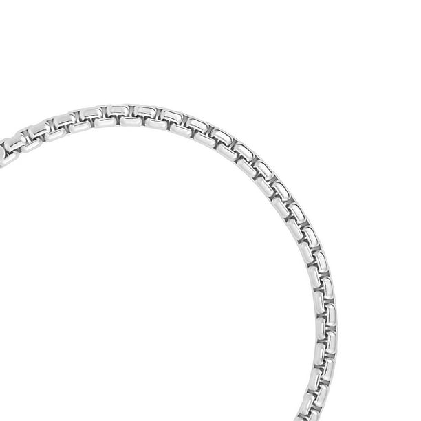 Oval Box Chain Bracelet in Sterling Silver - Samsclub.com