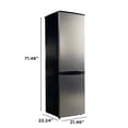 thumbnail image 3 of Hamilton Beach 9.0 Cu. Ft. Bottom Mount Refrigerator, Platinum, 3 of 5