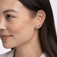 thumbnail image 16 of Fancy Cut Lab Created White Sapphire 4 Pair Earring Set in Sterling Silver, 16 of 16