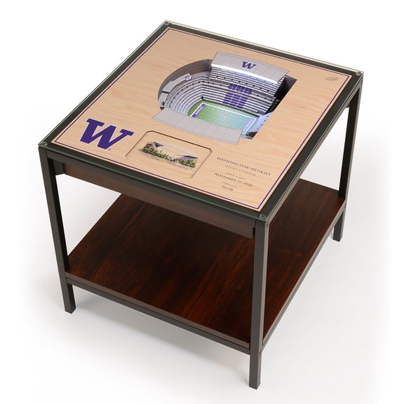 YouTheFan Washington Huskies Lighted Stadium End Table