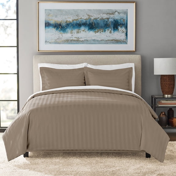 Member's Mark 700-Thread-Count Striped Egyptian Cotton Duvet Cover Set, Assorted Sizes