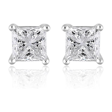 Lab Created 2.00 CT. T.W. Fancy Cut Diamond Stud Earrings in 18K Gold