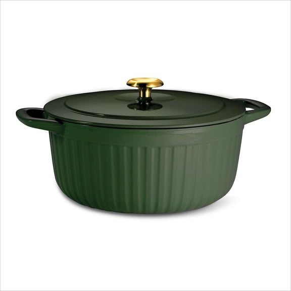 Tramontina 7-Qt Fluted Enameled Cast Iron Dutch Oven