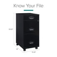 thumbnail image 14 of Hirsh 18" Deep 3 Drawer Mobile Letter Width Vertical File Cabinet, 14 of 18