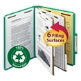 thumbnail image 1 of Smead 2" Expansion Pressboard Classification Folder, Two Dividers, Letter, Green, 10ct., 1 of 6