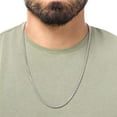 thumbnail image 4 of Oval Box Chain Necklace in Sterling Silver, 4 of 7