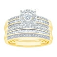 thumbnail image 1 of 0.65 CT. T.W. Round Cut Halo Diamond Ring & Band Set in 14K Gold, 1 of 8