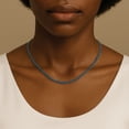 thumbnail image 5 of Round Cut Lab Created Tennis Necklace in Sterling Silver, 5 of 5