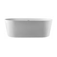 thumbnail image 2 of A&E Bath and Shower Kara 59in or 67in Freestanding Bathtub with Center Drain in White Acrylic High‑Gloss, 2 of 13