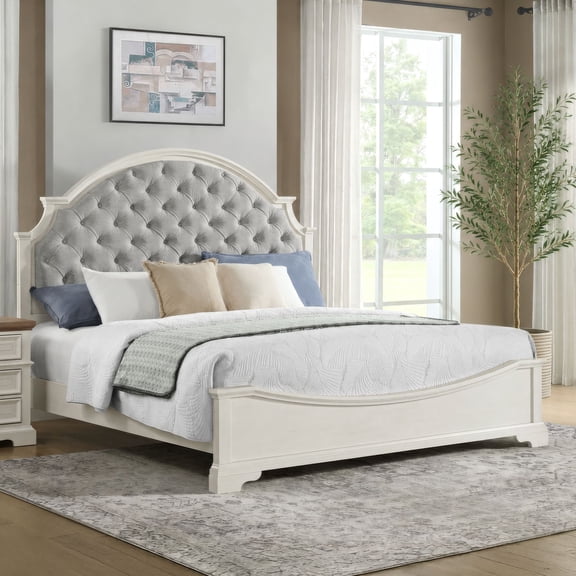Society Den Ulysses Youth Upholstered Bed, White, Assorted Sizes