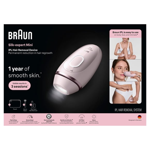 Braun IPL Silk-Expert Mini Laser, Hair Removal Kit
