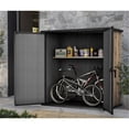 thumbnail image 3 of Keter Signature Collection Vertical XL Resin Outdoor Storage Shed, Pine, 3 of 15