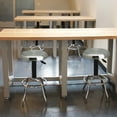 thumbnail image 3 of Seville Classics® Stainless Steel Seat Pneumatic Adjustable Work Stool, 19" W x 25.5" to 29.75" H, 3 of 3