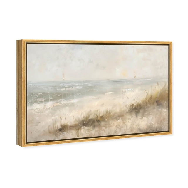 Early Morning on the Shore Coastal Canvas Print by Oliver Gal Prints