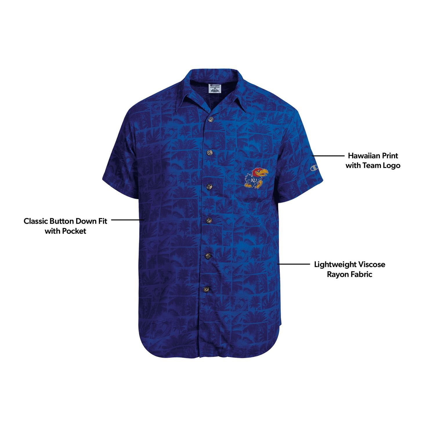 ku dress shirt Champion NCAA Kansas Jayhawks Hawaiian Shirt