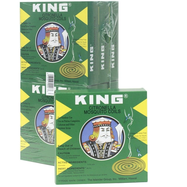 King Citronella Mosquito Coils 6-Pack - 10 Coils Ea. Pack