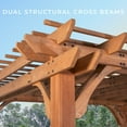 thumbnail image 7 of Backyard Discovery Beaumont Cedar Pergola with Trellis Roof and PowerPort, Choose Size, 7 of 10