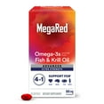 thumbnail image 1 of MegaRed Omega-3 Fish & Krill Oil Advanced Softgels, 900mg, 60 ct., 1 of 6