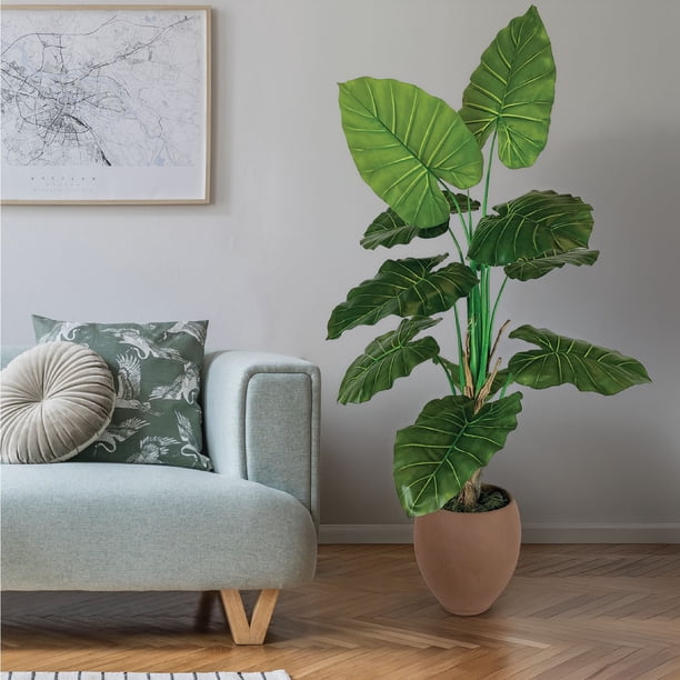 taroご注文植木鉢 Artificial 6' Taro Tree in a Brown Ceramic Planter - Samsclub.com