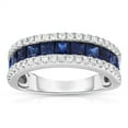 thumbnail image 1 of 0.25 CT. T.W. Diamond and 1.5 CT. T.W. Sapphire Band, 1 of 3