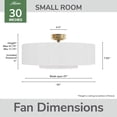 thumbnail image 9 of Hunter 30" Brookside Matte Black Ceiling Fan with LED Light Kit and Handheld Remote, 9 of 20