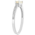 thumbnail image 3 of Baguette Cut Gemstone and 0.10 CT. T.W. Diamond Ring in 14K Gold, 3 of 4