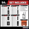 thumbnail image 6 of Neiko 1/4" Drive Impact Socket Set, 54-Piece Metric & SAE, 6 of 6