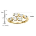 thumbnail image 4 of 14Kt Yellow Gold Lab Created White Sapphire By-Pass Ring, 4 of 5