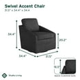 thumbnail image 3 of Studio Living Hanna Swivel Accent Chair, 3 of 7