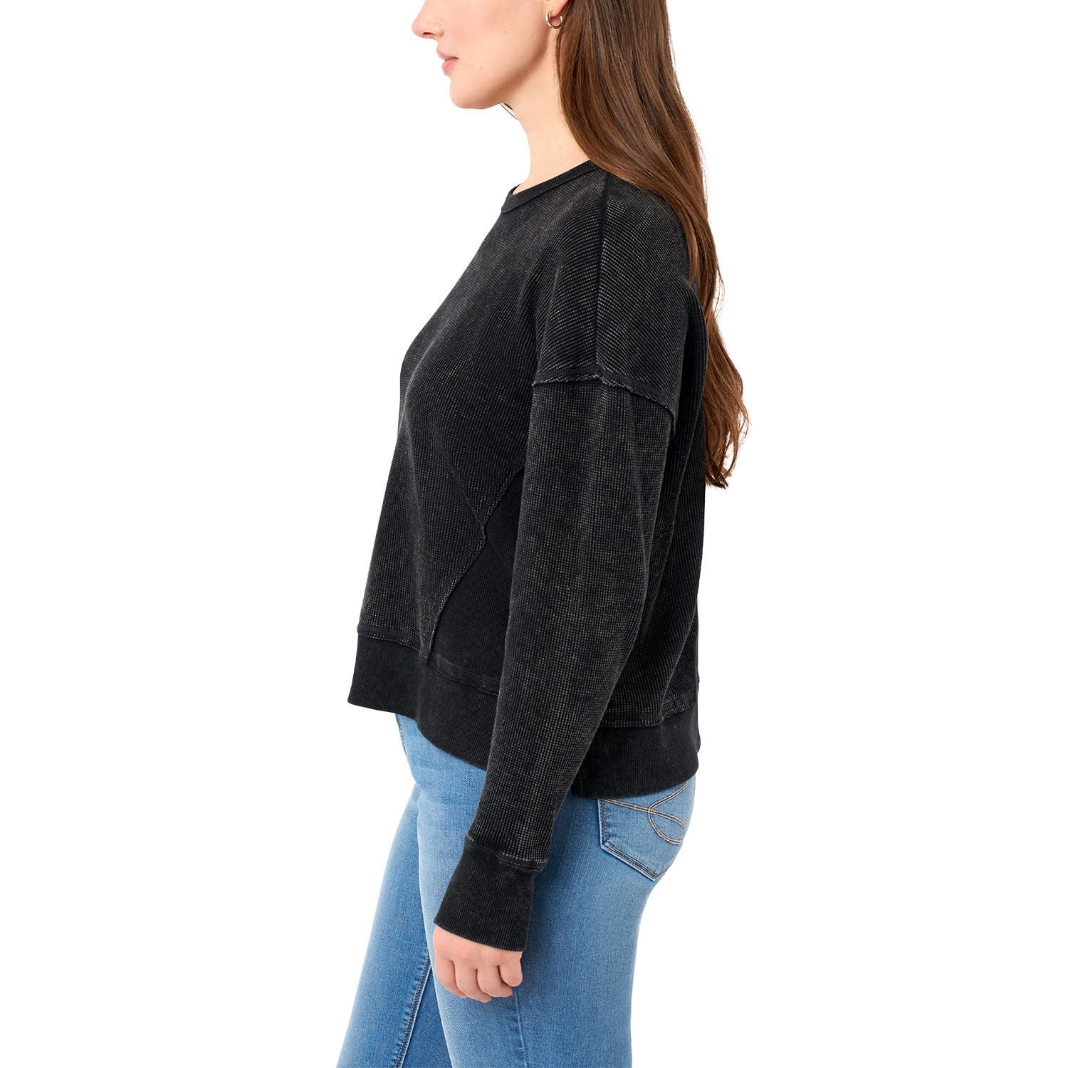 Seven7 Women's Long Sleeve Waffle Crewneck Top - Samsclub.com