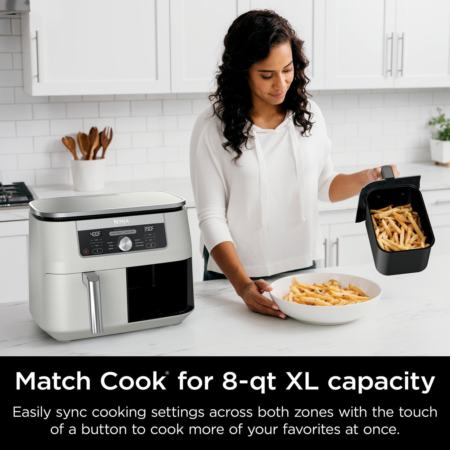 Ninja Foodi 6-in-1, 8-Quart 2 Basket Air Fryer with DualZone