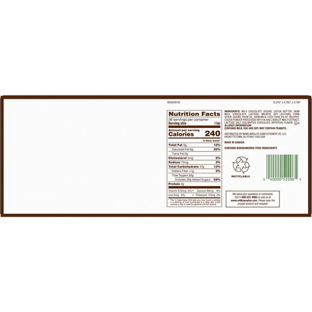 Milky Way Chocolate Candy Bars, Full Size, 1.84 oz., 36 pk
