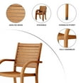 thumbnail image 8 of Amazonia Logan Outdoor Dining Set Teak Finish, Choose Size, 8 of 16