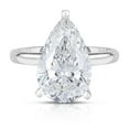 thumbnail image 1 of Lab Created Pear Cut Solitaire Diamond Ring In 18K Gold, 1 of 8