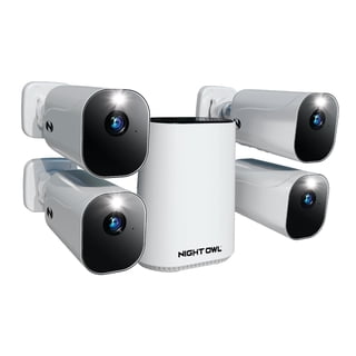 Night Owl 2K 4MP Wireless Wi-Fi Security Hub System with 4 Cameras and 64GB Local Storage