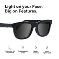 thumbnail image 3 of CHAMELO Lifestyle Dusk Classic Button Smart Audio Sunglasses, Black Frame with Smoke Lenses | Adjustable Electronic Tint, Bluetooth Open-Ear Audio + Integrated Microphone, Polarized UV Protection, 3 of 9