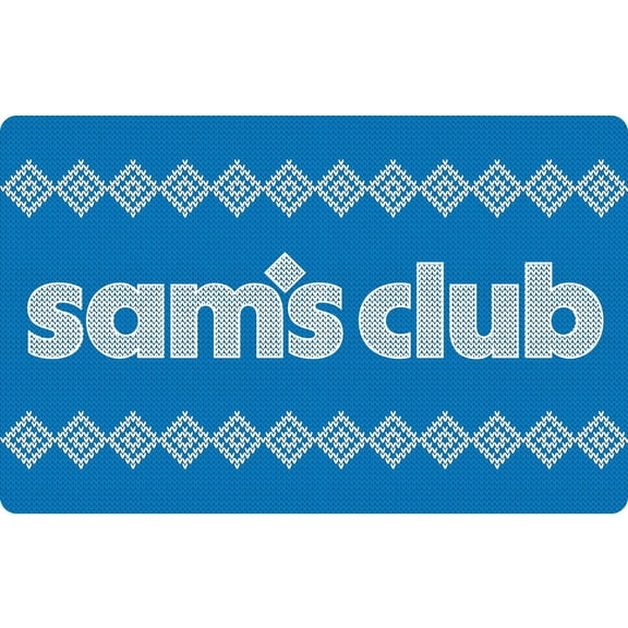 Sam's Club Blue Knit Holiday Gift Card, Various Amounts